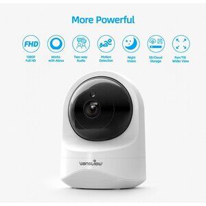 wansview WiFi IP Baby Camera, 2K Wireless Home Security Camera Indoor White